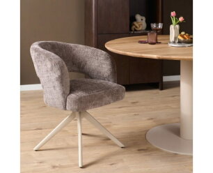 Eetkamerstoel Demi | Clay | Poot Sand | Met armleuning