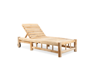 Barney Teak Sunlounger met Wielen