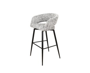 Barstoel Tokyo draaibaar Jupiter zwart - Be Fine lichtgrijs 120 - 65 cm