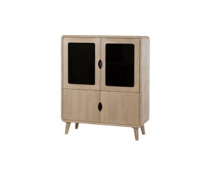 Barkast 100 met 4 deuren, Acacia Weathered Wood - Glostrup Furniture Collection