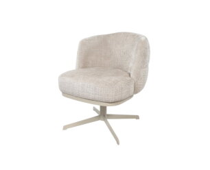 Eetkamerstoel Lopez - beige draaipoot 360 - Cremona - Taupe 04 - Star Collection