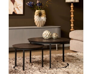 Salontafel Otik Brown Oak | 70 cm | Set van 2