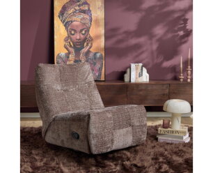 Relaxfauteuil Chill - Draaibaar & Verstelbaar - Cremona stof - Clay - 78&times;97&times;90 cm - Starfurn