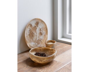 bowl Rafael bruin/wit small