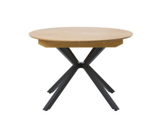 Eettafel Cesura uitschuifbaar eiken melamine Ø120-160 cm