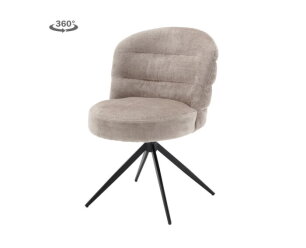 Eetkamerstoel Carro draaibaar Chenille - Ice grey