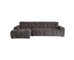 Memphis 3-AR + Ottoman L - Haga 16 charcoal