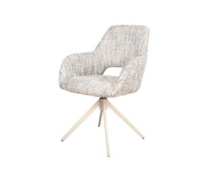 Eetkamerstoel Paris poot Moon draaibaar Beige - Be Trendy nature 01