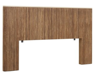 DTP home Lagoon hoofdbord teakhout en Mortex naturel / beige - 210 x 10 x 120 cm