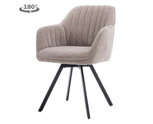 Bruno Armstoel -  fabric Nature 120 Beige grey (draaibaar)