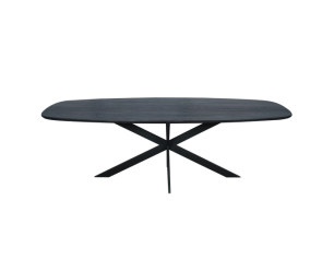 Eiken eettafel Ferris | Deens Ovaal 240 cm | Zwart