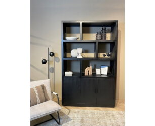 Wandkast Jaxx 145 cm - zwart | Livingfurn
