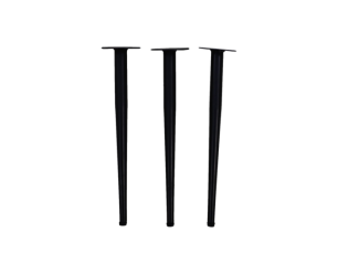 Tafelpoten Ventura - ø2x45 - Gepoedercoat zwart - Metaal - Set van 3