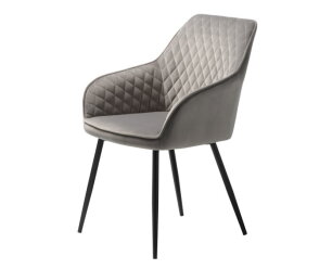 MILTON ARMCHAIR GREY VELVET