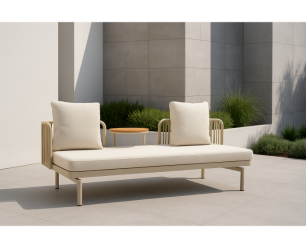 Tuinbank Isabeau met tafeltje - taupe