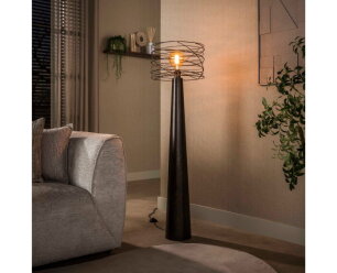 Vloerlamp Curl 1L - Urban bruin