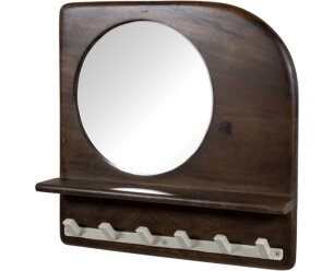 Curaçao kapstok 45 met spiegel en 6 haken - Welcome Home Collection