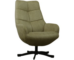 Fauteuil Dean stof Magnum Clay 84 taupe met hoge rug en pocketvering