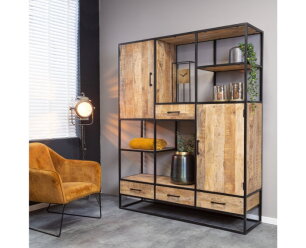 Vakkenkast Denver | Mango Metaal | 160 cm | Meubelplaats.nl