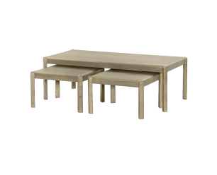 Amalfi Salontafel- en Bijzettafelset white wash vanaf 50 cm