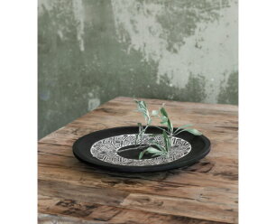 Plate Tribal black - ORDER by 2 pcs,6x&Oslash;39 cm
