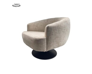 Barga Fauteuil - fabric TED 24 off white (draaibaar)