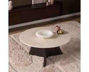 Salontafel Milo Botticino marmer 80 cm