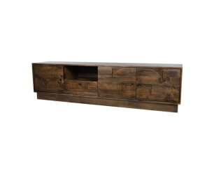 TV dressoir 190 met 3 deuren, 1 lade en 1 open vak, Dark Walnut - Kaapstad Collection