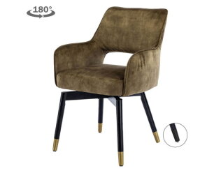 Lenno Armstoel - fabric Adore 16 Forest green (draaibaar)