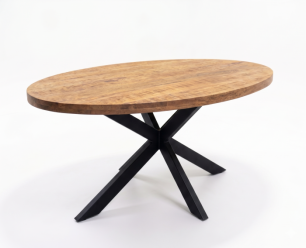 Eettafel Sophie HPL mangohout ovaal 240x110 cm - Naturel