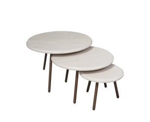 Ronde salontafelset Ohio Zand Mangohout 70 cm