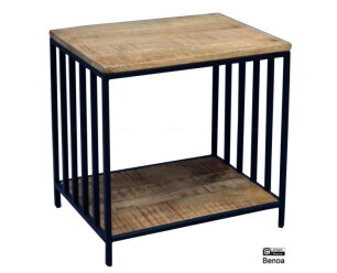 Wooden Iron Sidetable 45