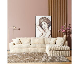 MySofa Teddy | 2,5 zits + Divan Rechts | Beige