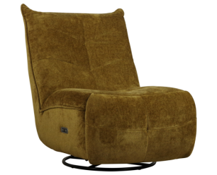 Elektrische relaxfauteuil Thirza Stella Brandy 127 met schommelfunctie en accu
