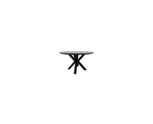 HSM Collection-Ronde Eettafel Zürich-80x80x76-Zwart-Acacia/Metaal