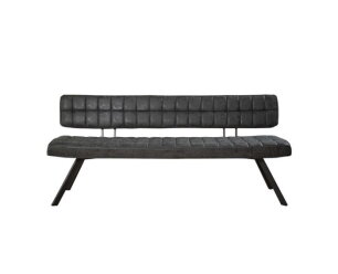 Eetkamerbank 180 cm - Wax PU zwart