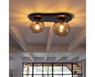 Plafondlamp Bubble 2L - Sienna bruin