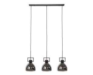 Hanglamp 3L industry chromed glass - Oud zilver