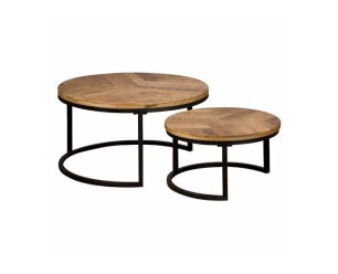 Salontafelset Viola rond naturel | Tower Living