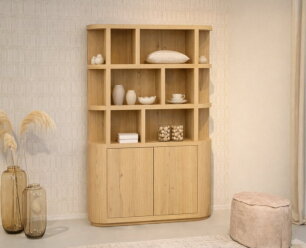 Boekenkast Novero eiken 145 cm - Naturel
