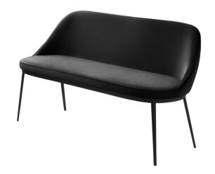 GAIN SOFA BENCH BLACK FAUX LEATHER