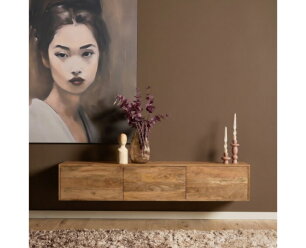 Zwevend tv meubel Vision Licht mango | 160 cm