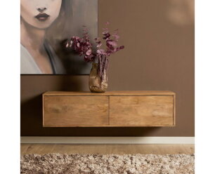 Zwevend tv meubel Vision Licht mango | 120 cm