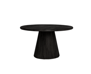 Asti Eetkamertafel rond zwart 150 cm