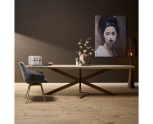 Deens ovale eettafel Madison Zand Mangohout 280 cm