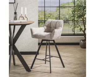 Barstoel raster draaibaar. VPE2 - Rich zandkleur