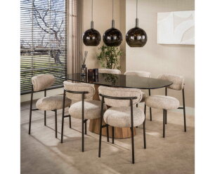 Eettafel Tinto Centro 215 - Brons glas