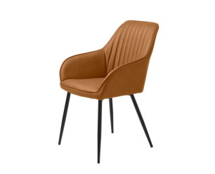 NOLAN ARMCHAIR STRIBE COGNAC PU