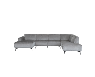 Leeds Chaise L - 2 5 - Ottoman R - Touch 27 Light grey
