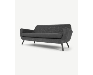 JONAH 3 SEATER SOFA (000314)  -  STEEL DARK GREY